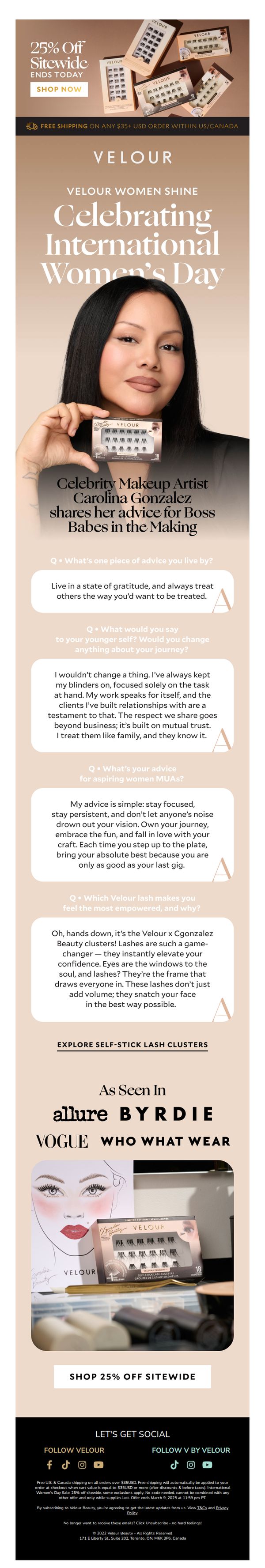 8. Velour Lashes: Sabrina Carpenter's MUA shares her advice for ambitious women