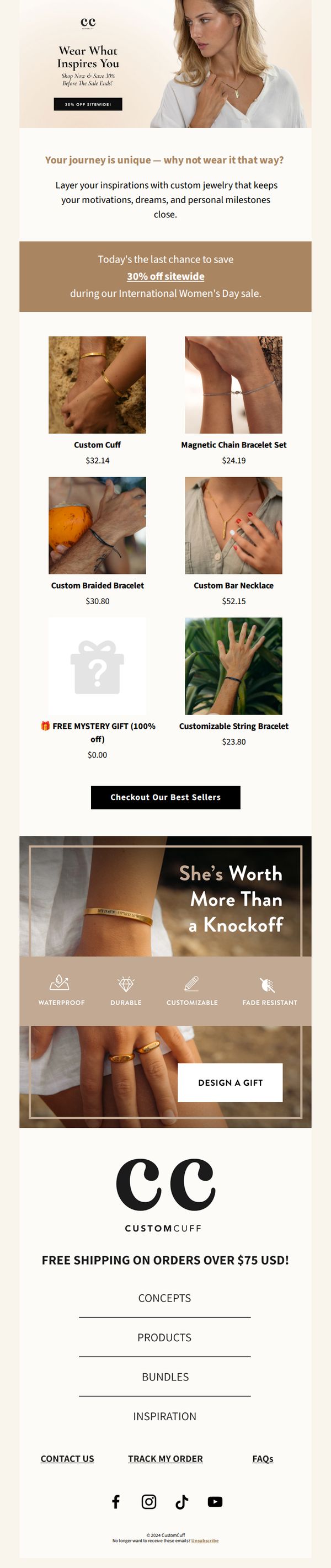 10. Customcuff: More Than Jewelry—A Daily Reminder of What Drives You
