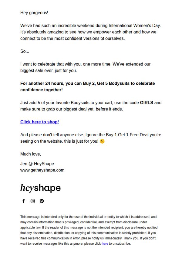 9. HeyShape: Don't tell anyone 🤫