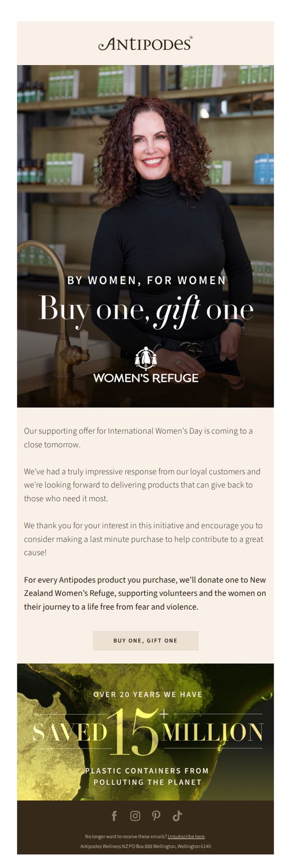 6. Antipodes: Last chance to support Women's Refuge NZ!