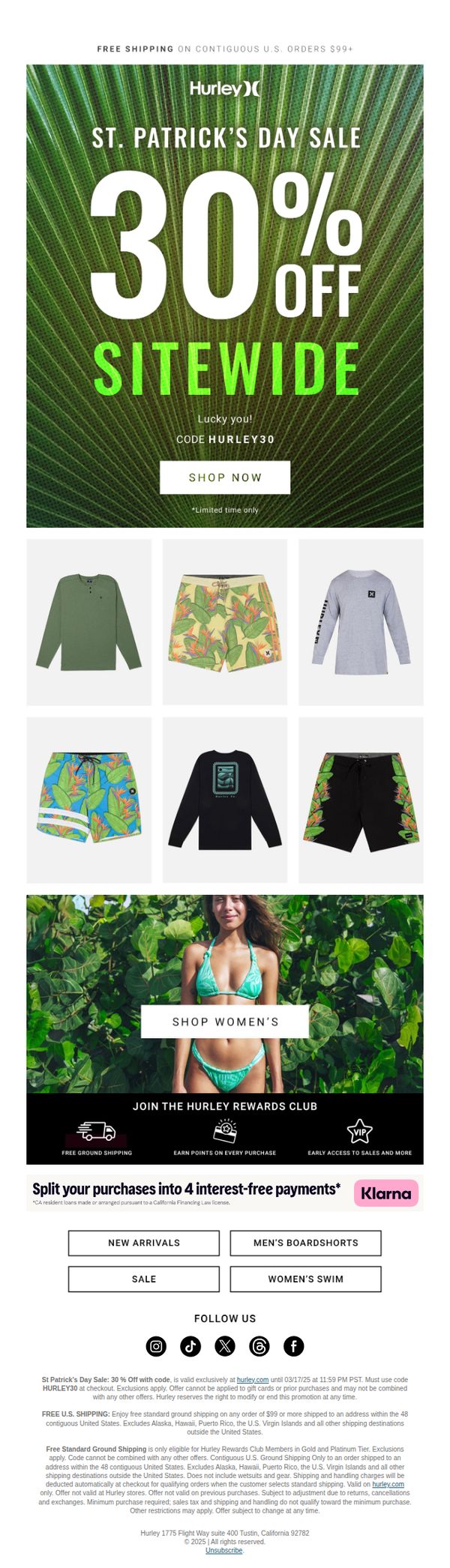 6. Up to 30% off everything for St. Patrick’s Day☘️