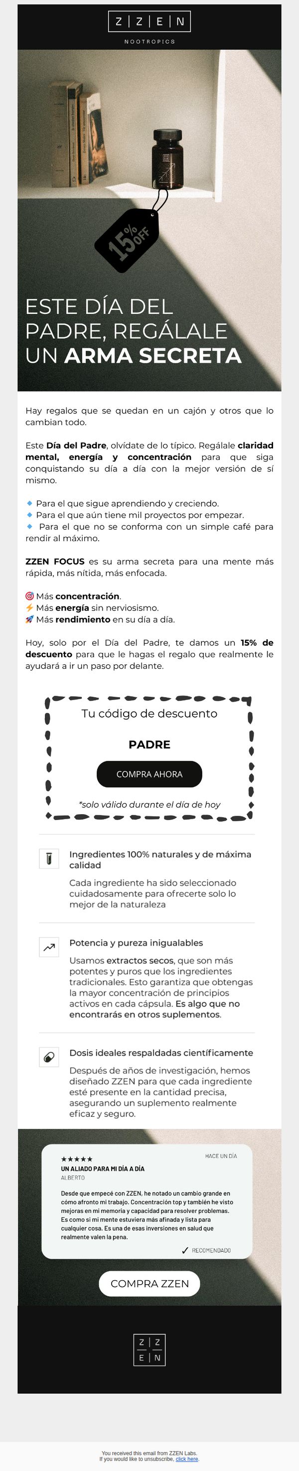8. ZZEN LABS: Este Día del Padre, regálale un arma secreta 🎁