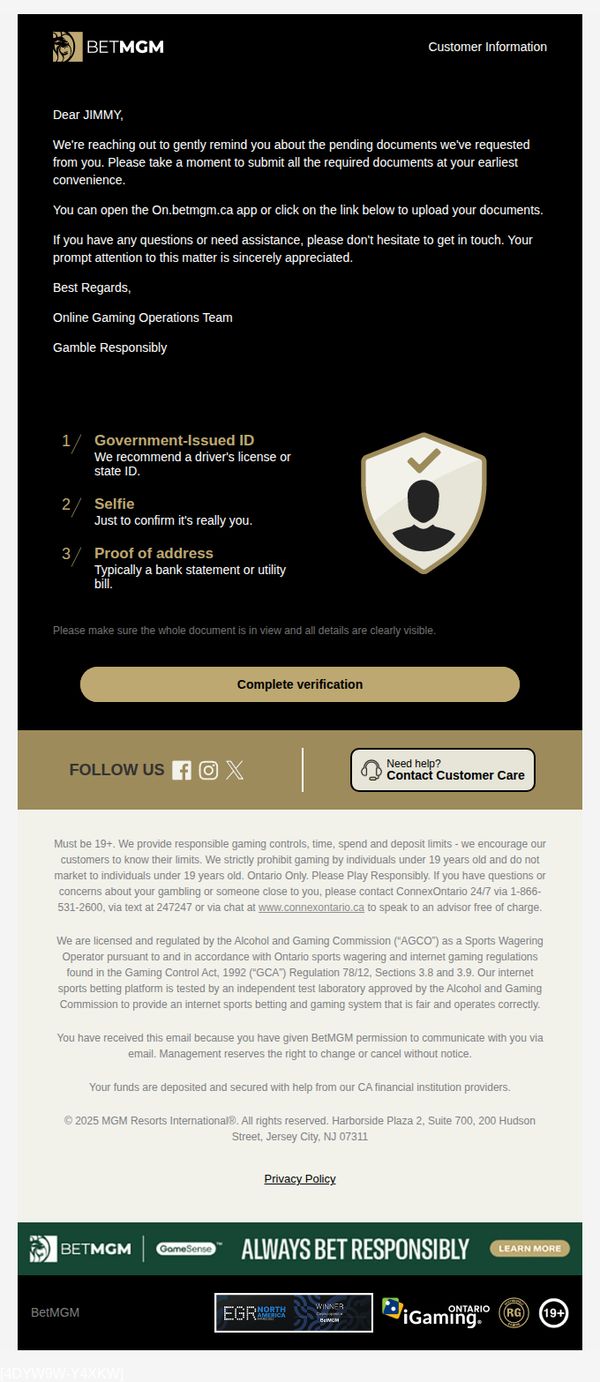 10. We Need Your Help: Account Verification