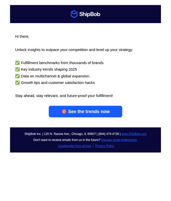 10. ShipBob: 📊 Unlock 2025 Ecommerce Insights Now!