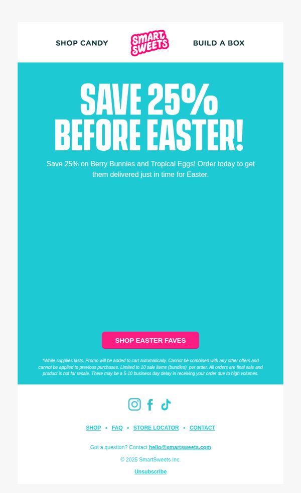 7. Smart Sweets: Last chance to save before Easter!