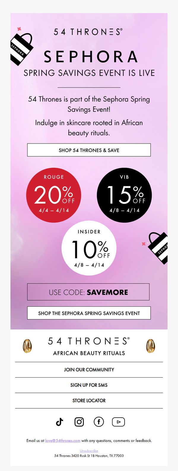 7. Don’t Miss 54 Thrones in Sephora’s Savings Event 🌸