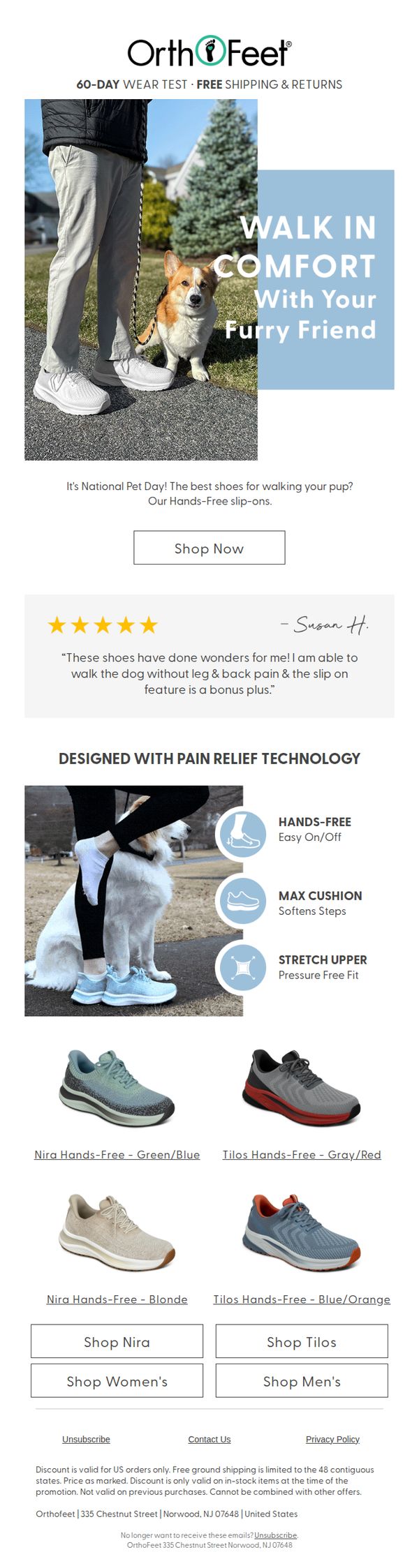 9. Orthofeet: Easy On, Happy Walks – For You & Your Pup