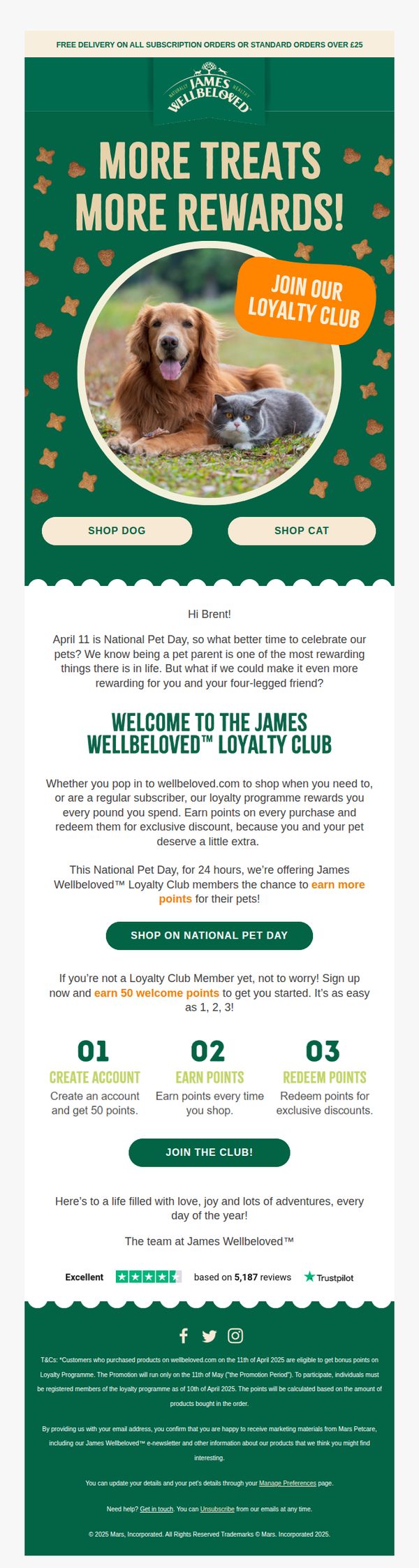 6. James Wellbeloved: Join the club on National Pet Day!