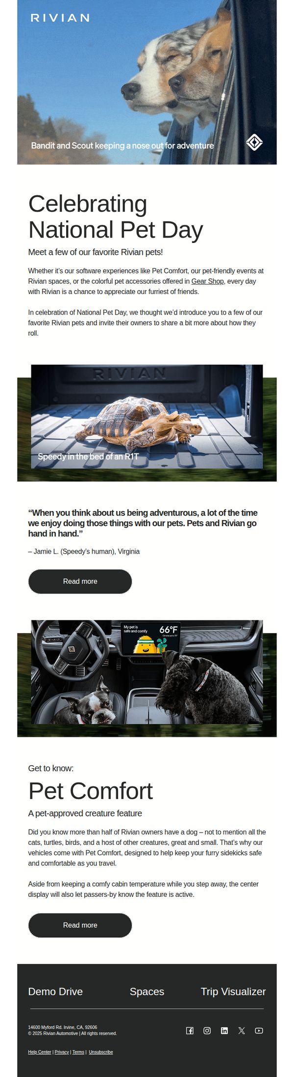 10. Rivian: Celebrate National Pet Day with Rivian