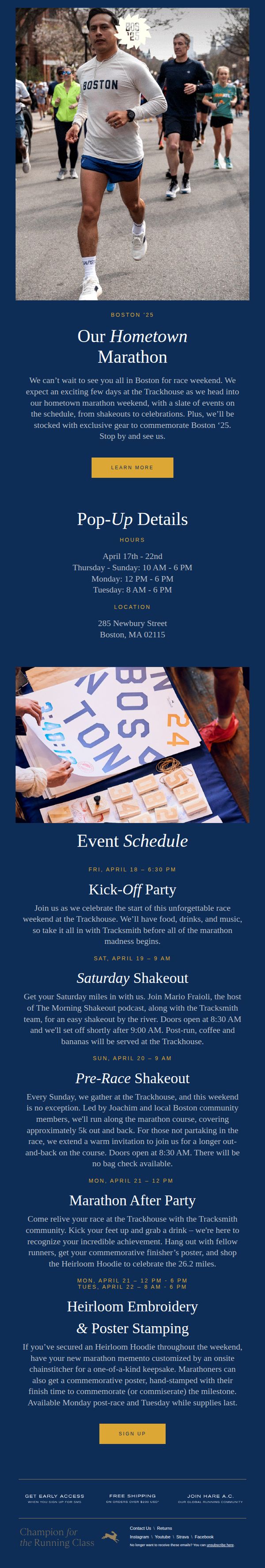 7. Tracksmith: This Weekend in Boston