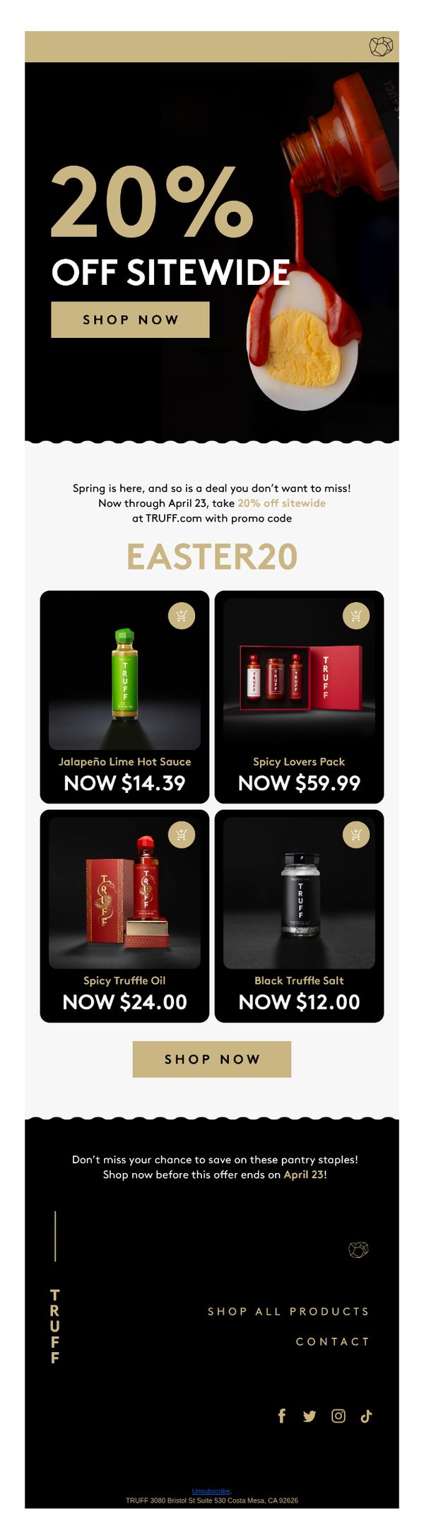 6. 20% OFF STARTS NOW 🙌