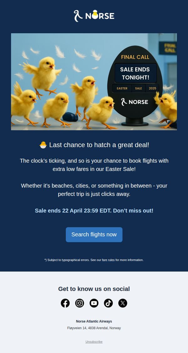 8. 📣 Final call! Just a few hours left to save on your summer flights!