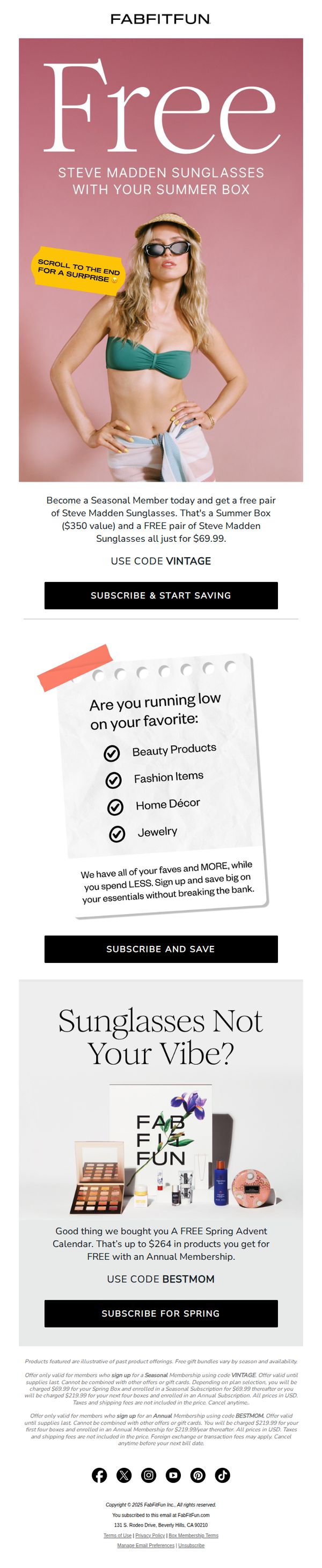 8. FabFitFun: Start Your Summer With Some FREE Sunnies! 😎☀️
