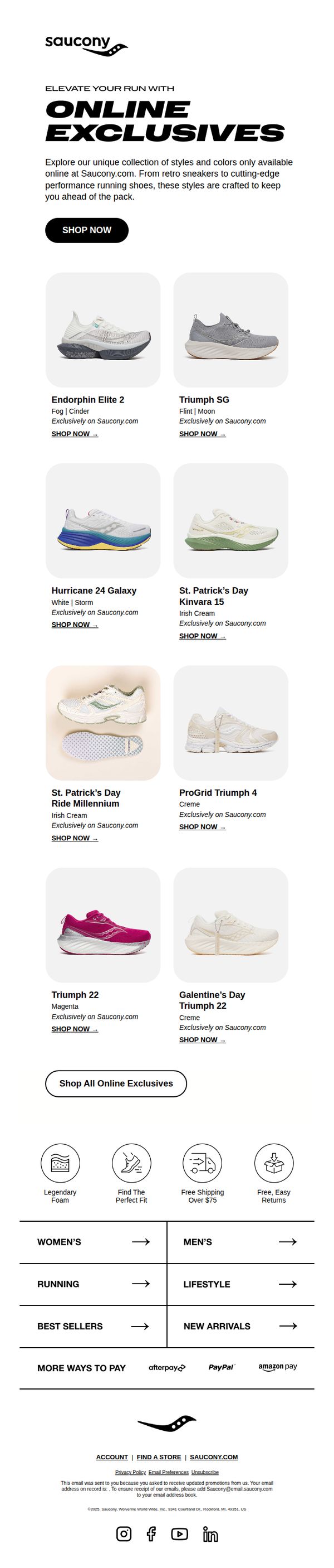9. Saucony: Exclusive Online Only Styles