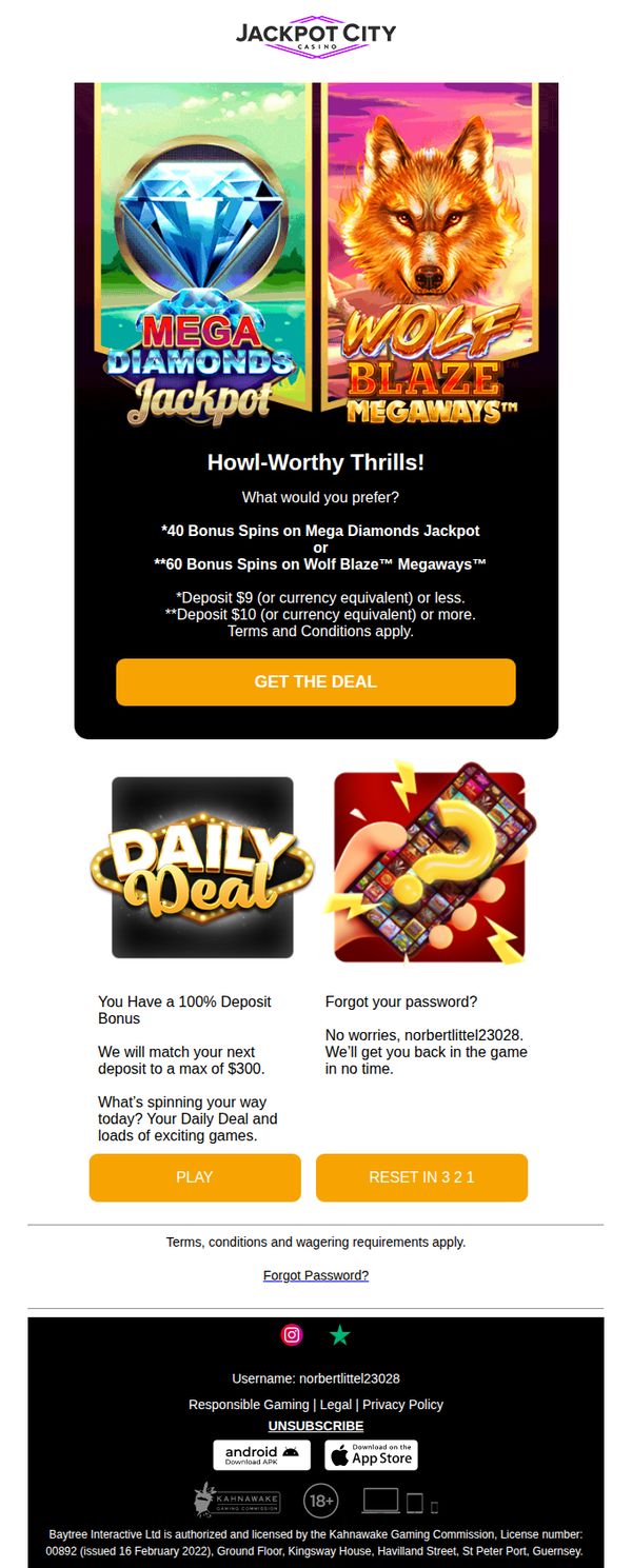 7. Jackpot City - CA: Go mega with a choice of spins 👀