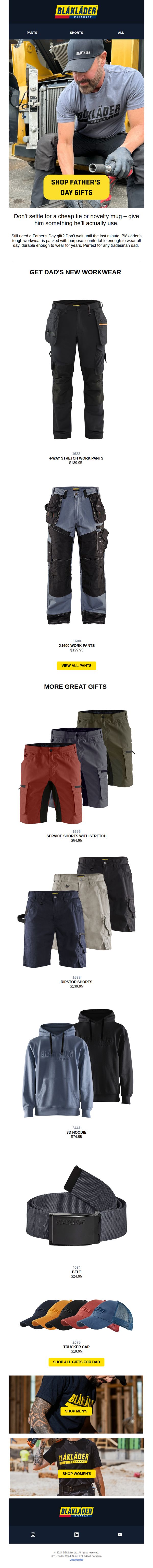 6. Blaklader : Psst… Fathers Day is coming up