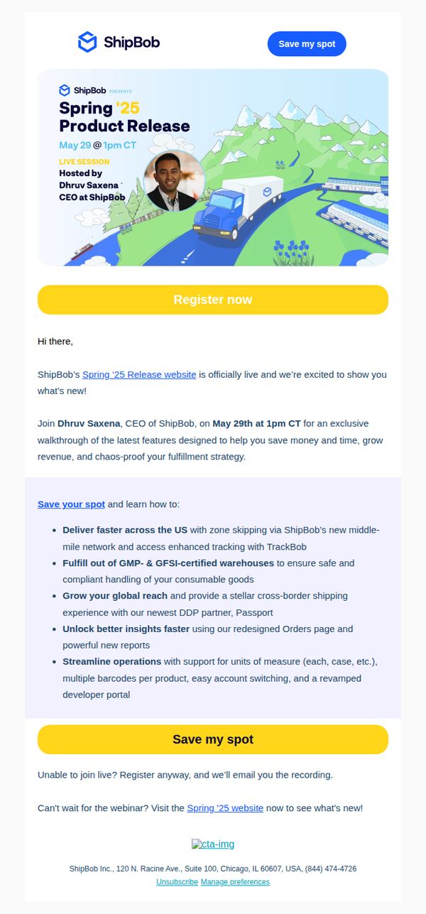 6. Our Spring ‘25 Release is live! Join Dhruv May 29 for a deep dive