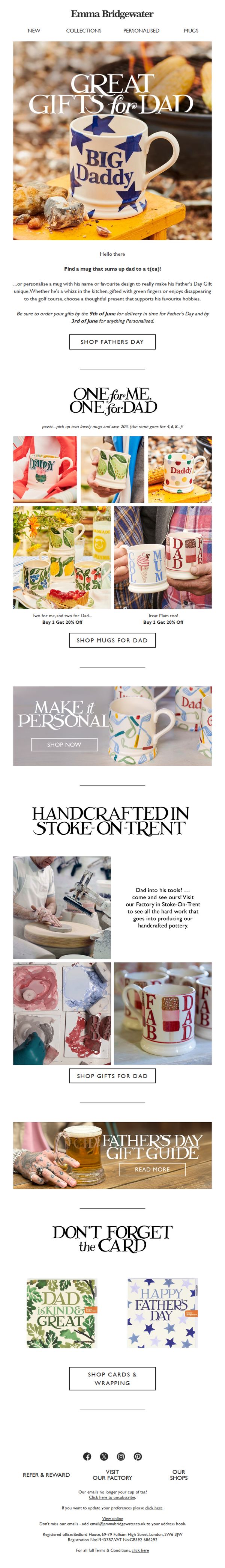 7. Emma Bridgewater: Discover Great Gifts For Dad...