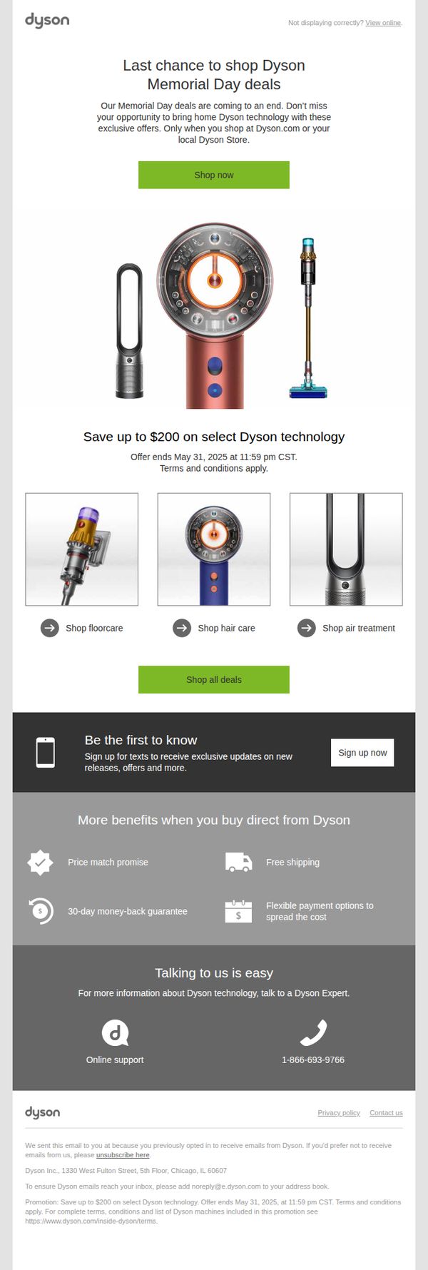 7. Dyson: Don’t miss out on our Memorial Day deals