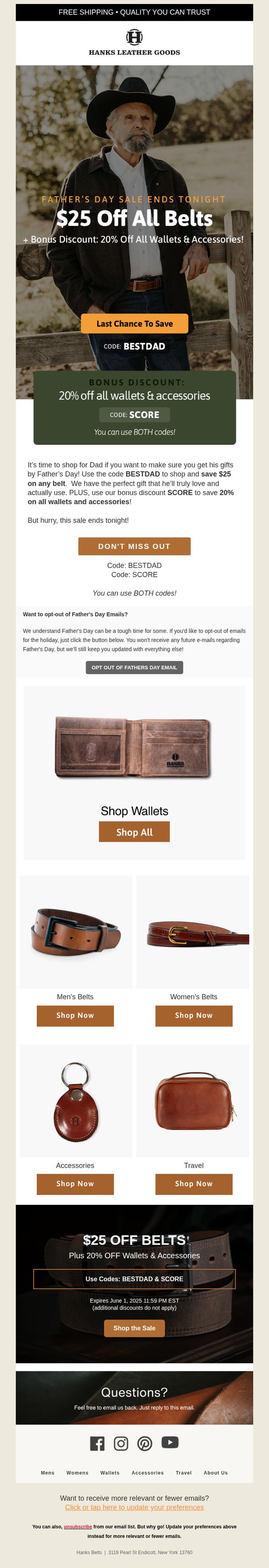 Hanks Belts