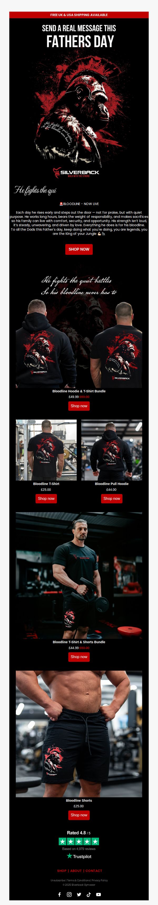 8. Silverback Gym Wear : Fathers Day | Bloodline | Available Now