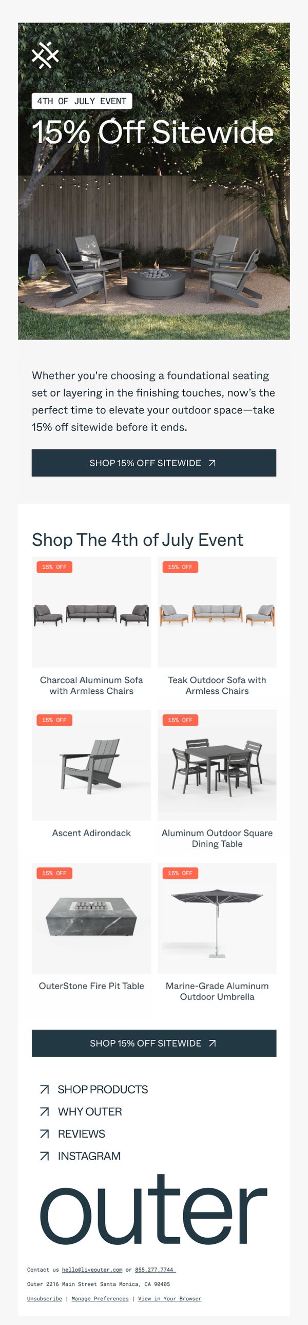9. 15% Off Everything