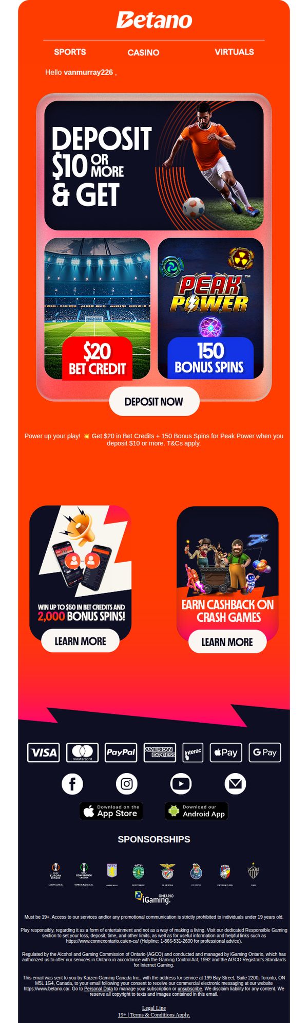 7. 🎁 Get $20 in Bet Credits + 150 Bonus Spins