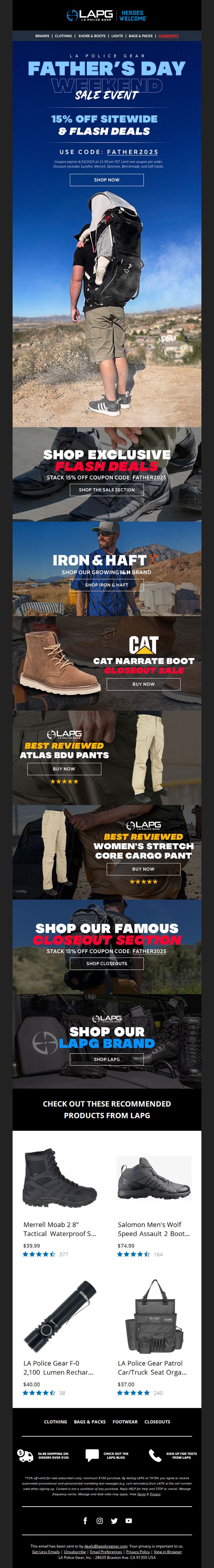 9. LA Police Gear: Some helpful links for this Fathers Day Sale
