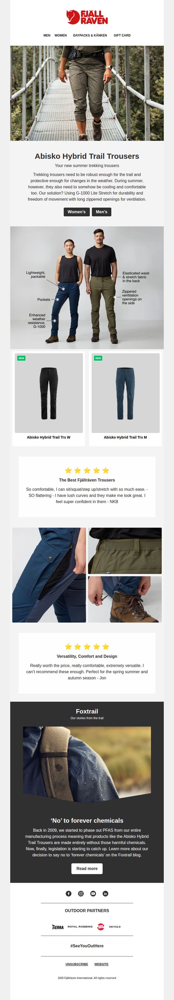 7. Fjällräven: New trekking trousers