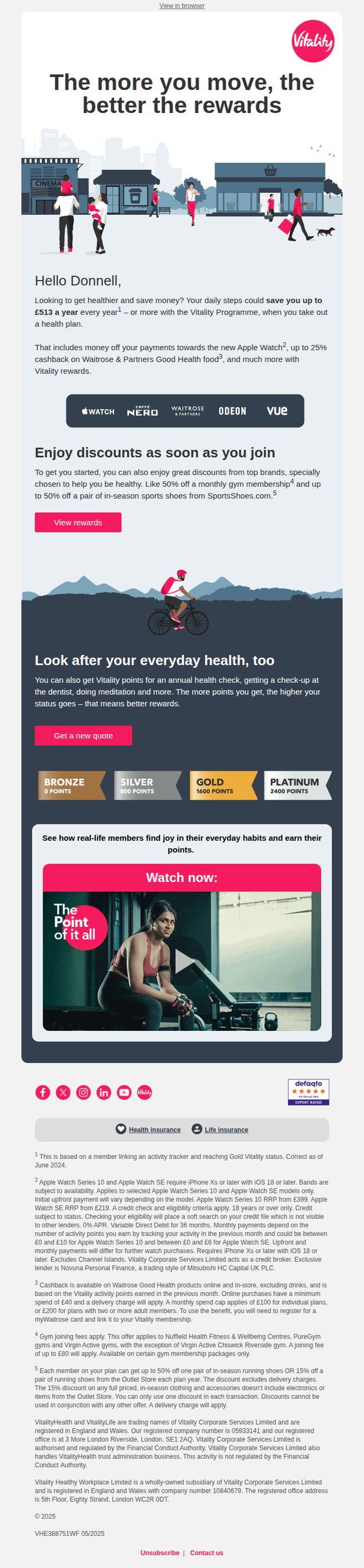 6. Get rewarded for healthy habits 🙌