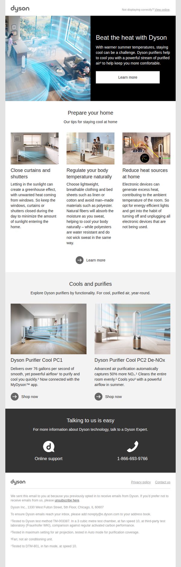 6. Dyson: Beat the heat with Dyson