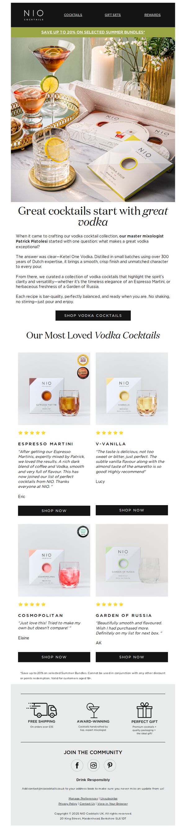 7. Vodka cocktails, perfected.