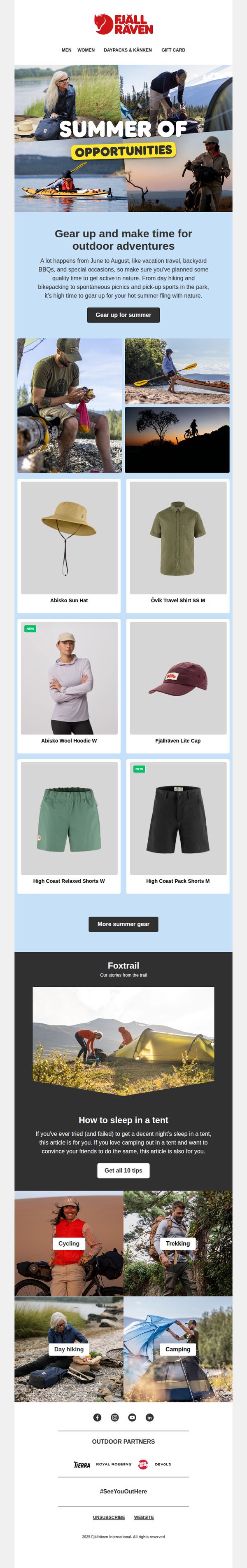 8. Fjällräven: Summer of opportunities