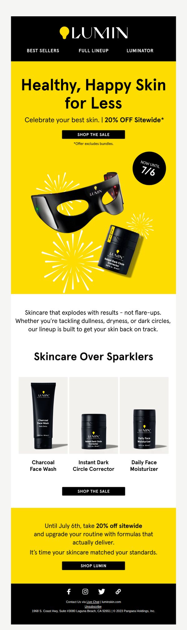 8. Lumin: Celebrate 20% Off Lumin! 🎆