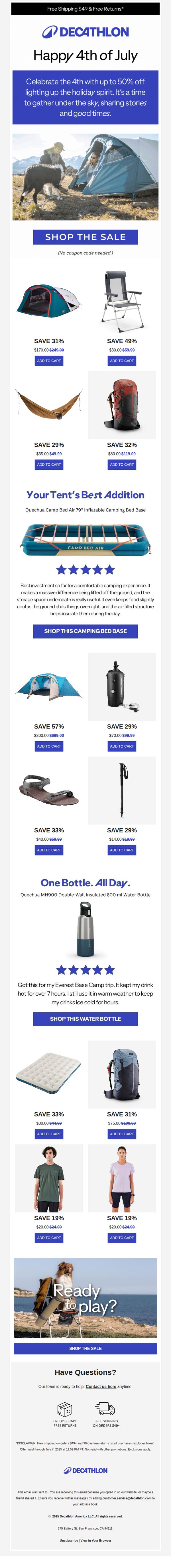 6. Happy 4th of July - Up to 50% Off!
