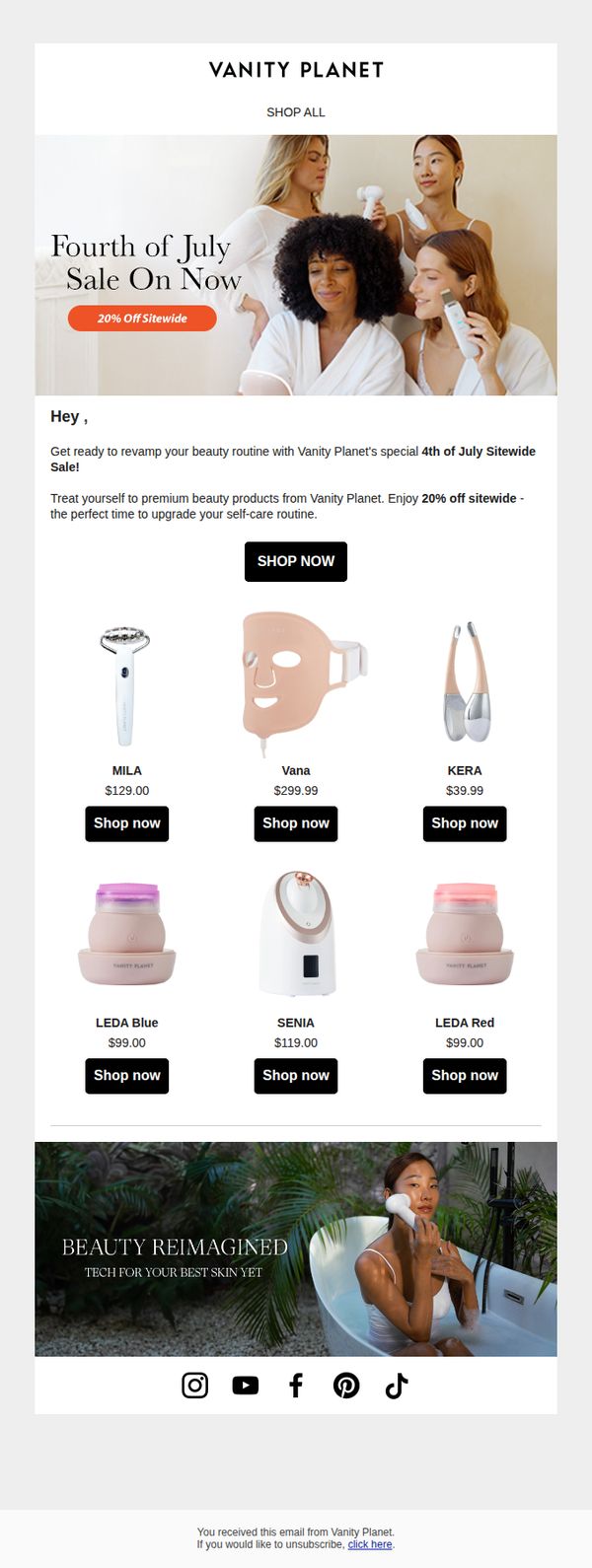 6. Vanity Planet: Discover Your Ultimate Self-Care Routine at Vanity Planet - 20% Off Sitewide