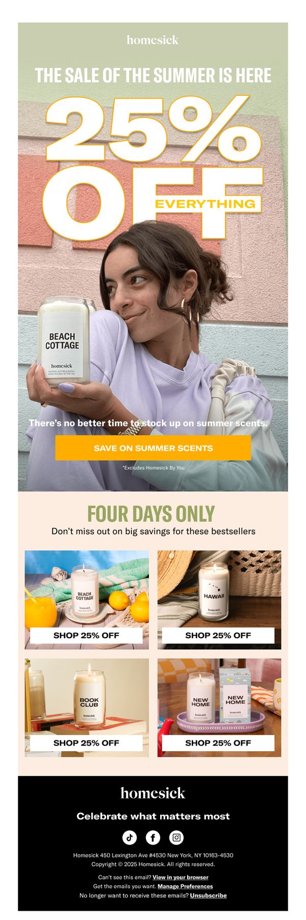 9. 25% off Sitewide!!
