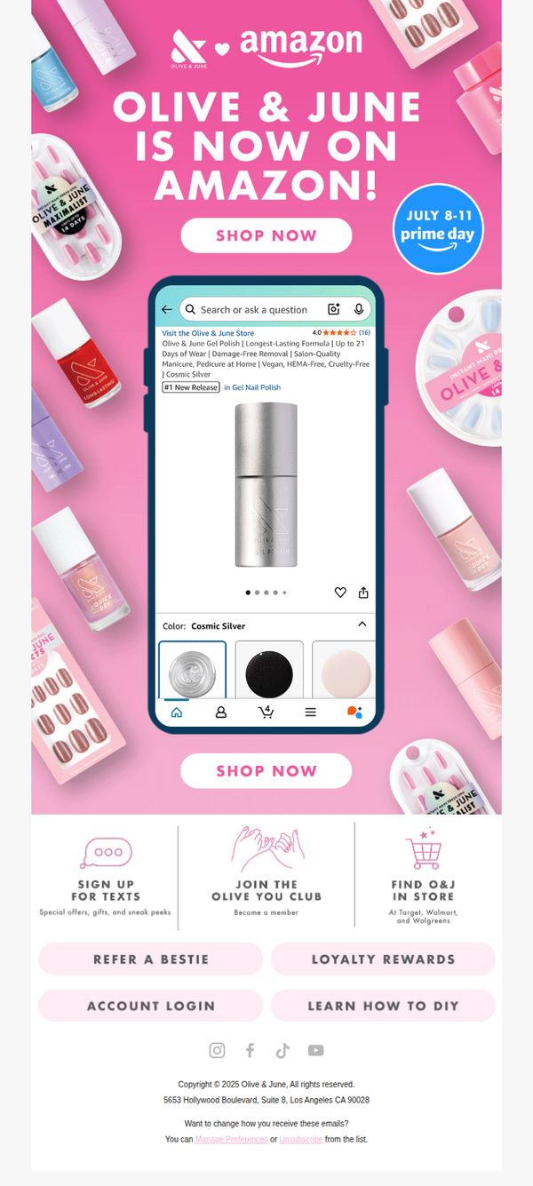 7. PRIME DAY SALE: Shop O&J on Amazon!