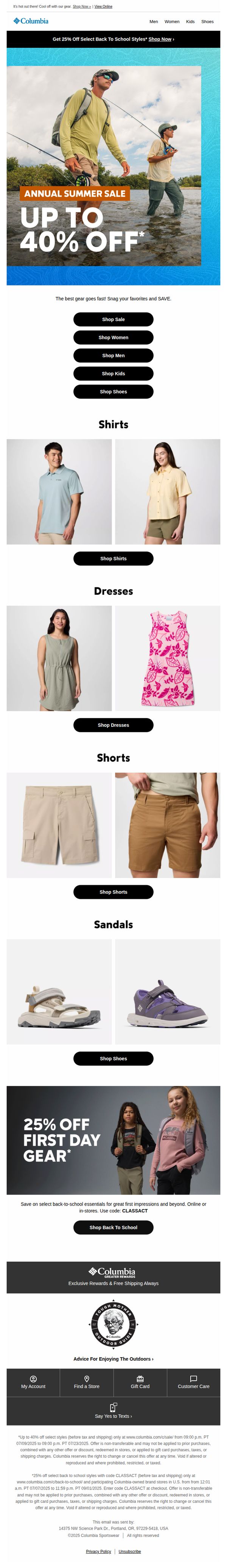 7. Up to 40% off with our Summer Sale. ☀️
