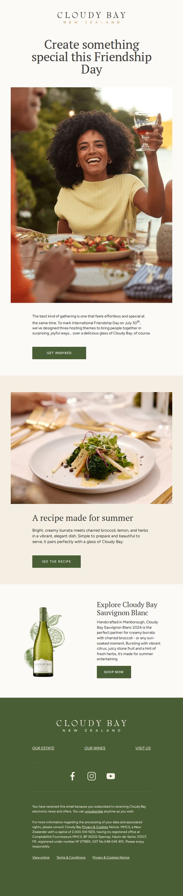 10. Cloudy Bay : Host an unforgettable gathering this Friendship Day