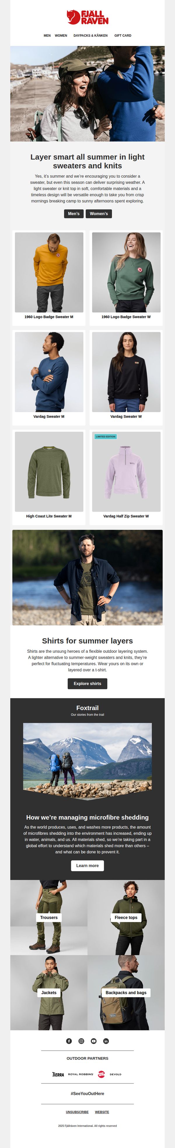 6. Fjällräven: Sweater weather starts now