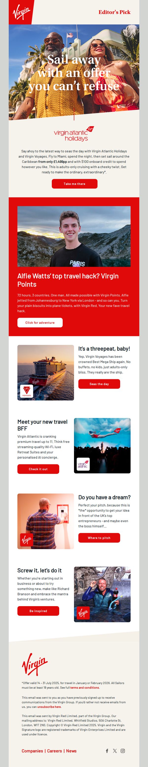 6. Hey, sail away with an offer you can't refuse