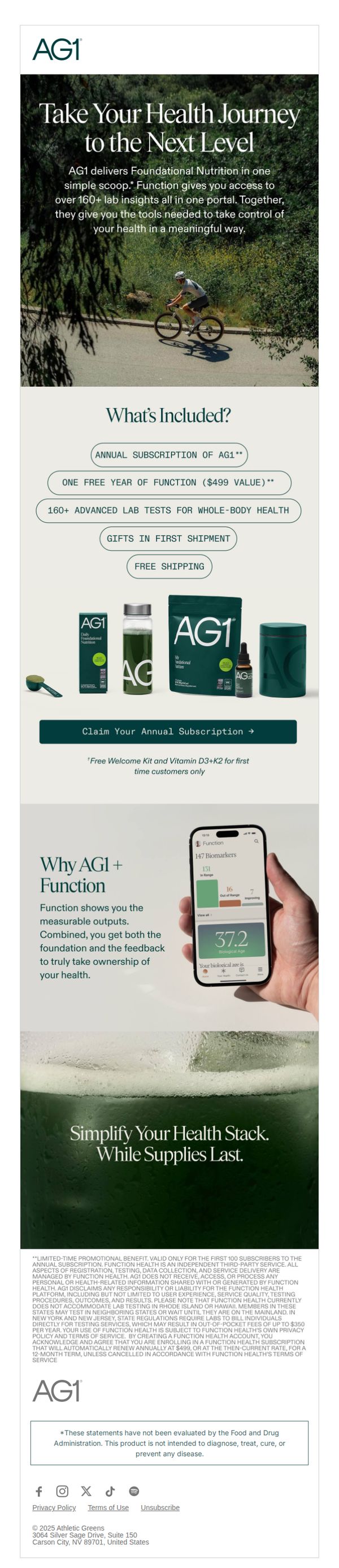Athletic Greens AG1