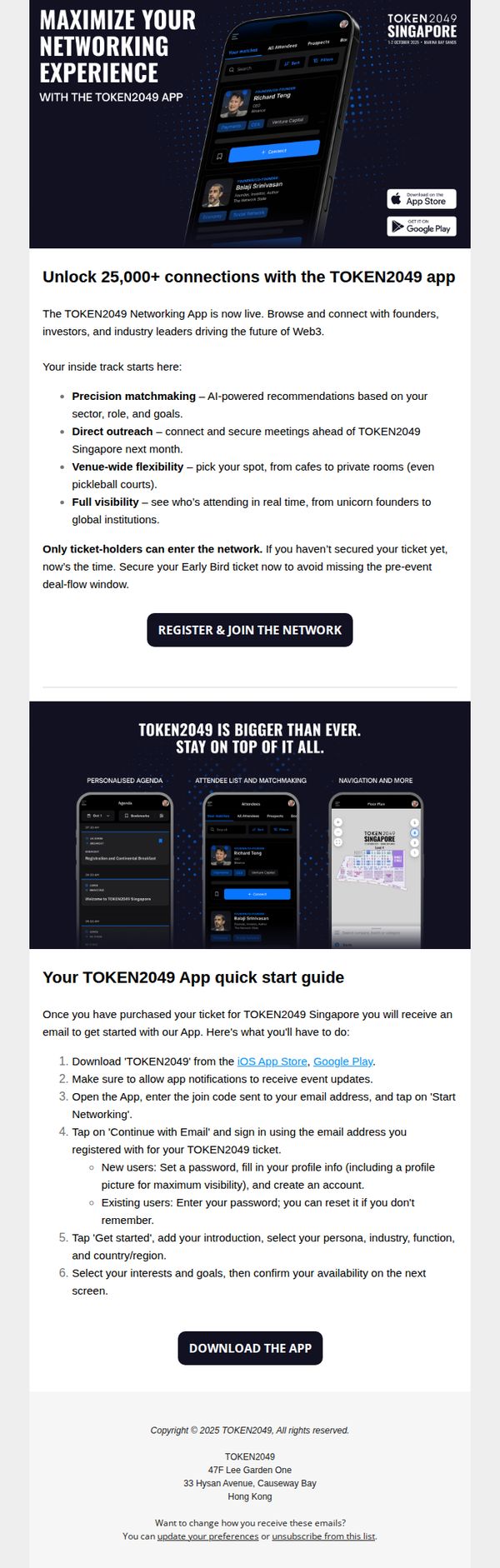 9. The TOKEN2049 Networking App is Live
