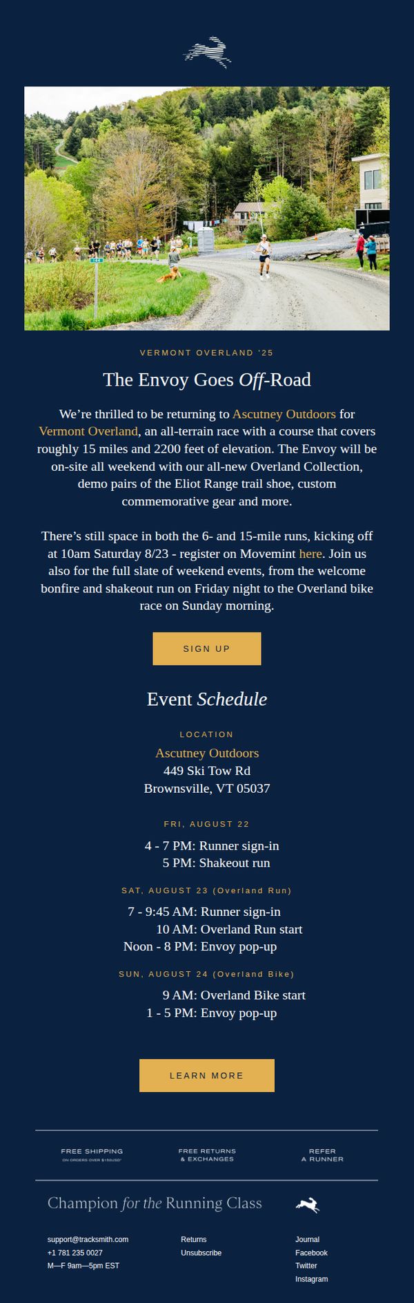 6. Tracksmith: The Envoy at Vermont Overland