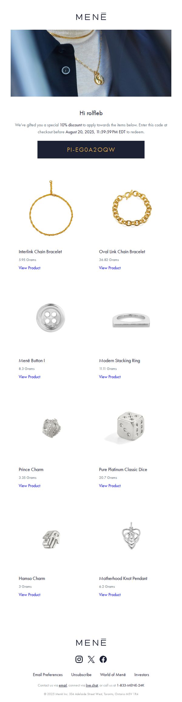 7. Menē: Special Menē gift