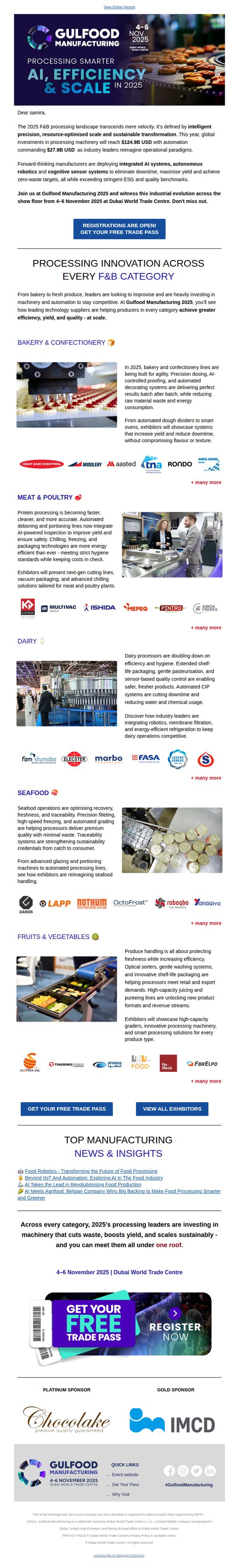 8. Gulfood : Inside 2025’s Most Efficient Food Factories: Top Processing Trends