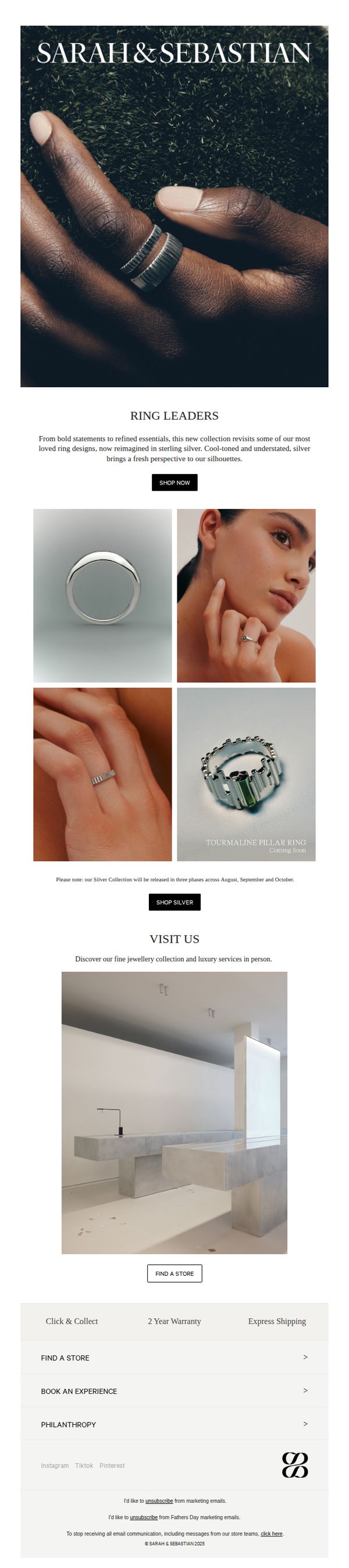 6. SARAH & SEBASTIAN: New In: Silver Rings