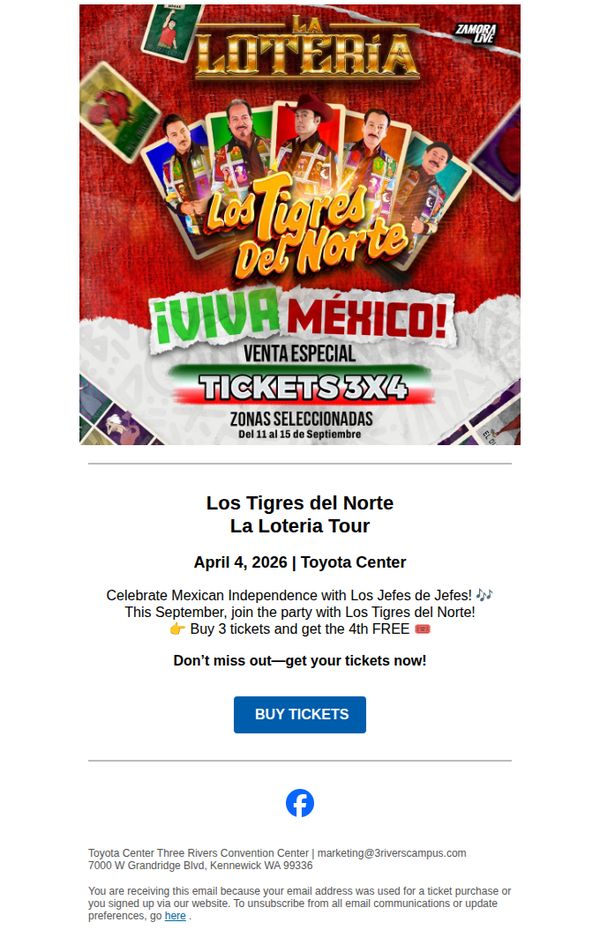7. Los Tigres del Norte - La Loteria Tour