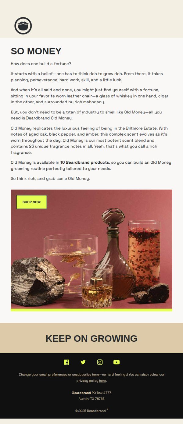 6. Beardbrand: Think and Grow Rich